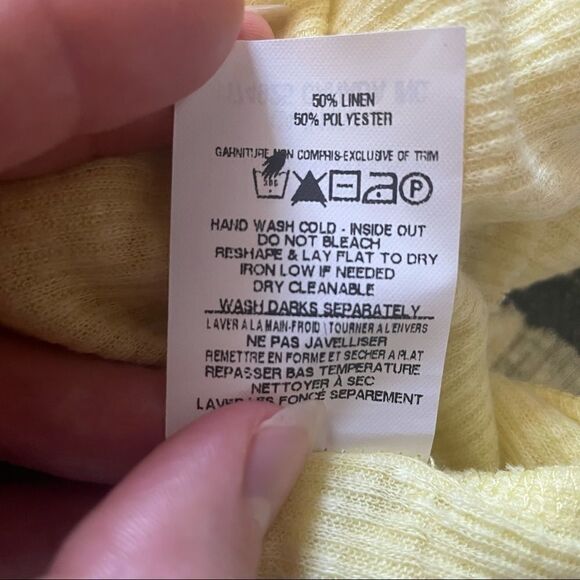 The Range REVOLVE Ribbed Crop Tank Top Yellow XS - Picture 10 of 11